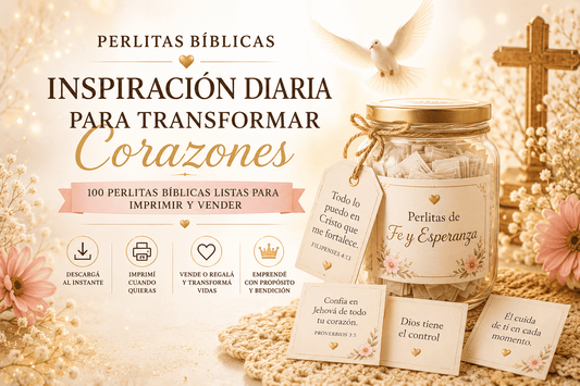 Frasquito de Perlitas biblicas + 3 bonos gratis